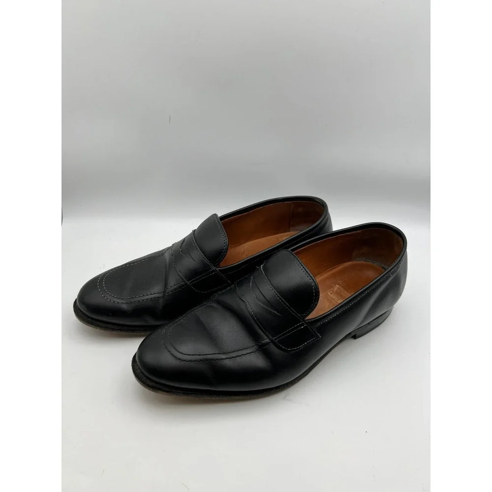 Allen Edmonds Lake Forest Mens 11 3E Black Leather Penny Loafers 1030 USA Made